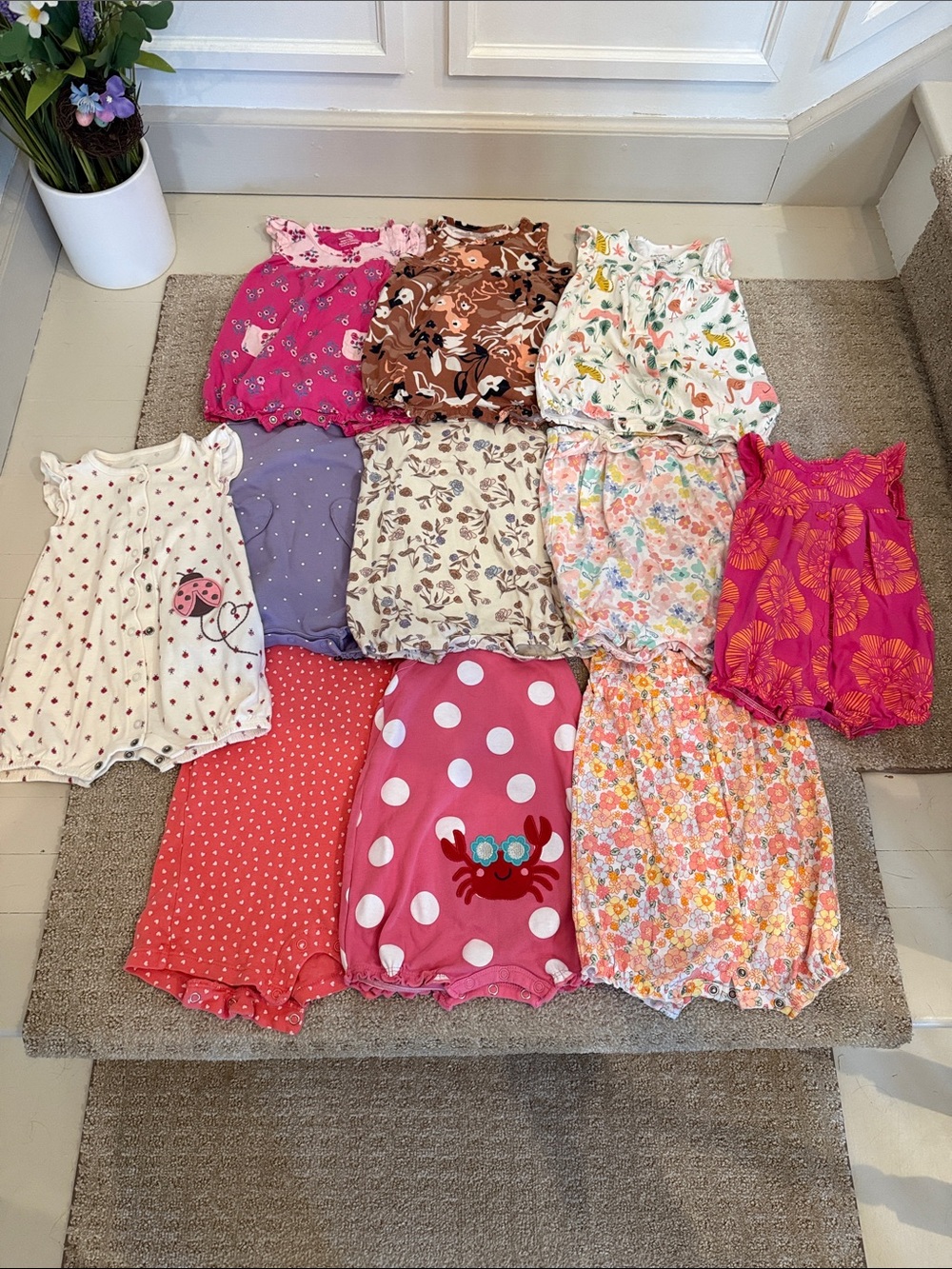 Carter’s Baby Girl Summer Rompers
